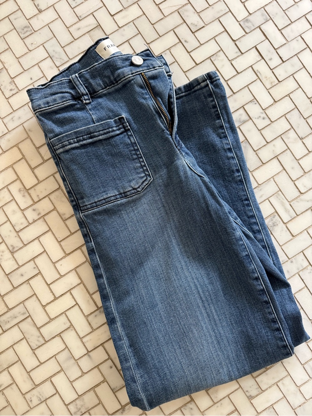 Frame Denim La Palazzo Jean with Modernist Pockets